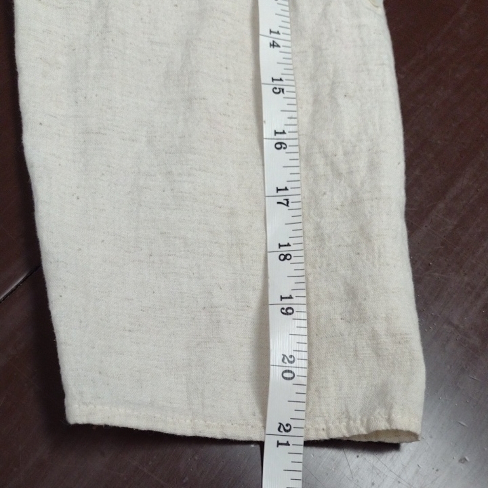 B.Boutique by Evergreen,Cream Cuffed Sleeve TunicTop with Tie Front Beach Vacati - Picture 12 of 16